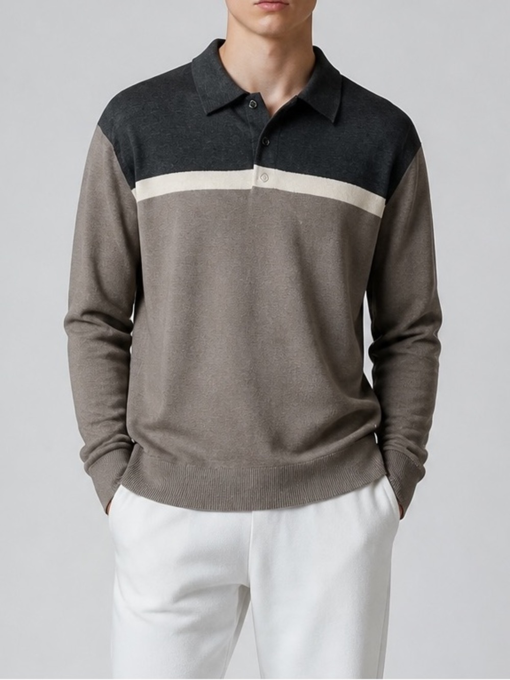 Reiss Merino Wool Blend Button Snap Sweater